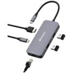 Verbatim Adapter Hub USB-C - HDMI/USB-C/Eternet/2xUSB-A 3.0 aluminum 32150 - imagine 3