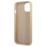 Guess GUHCP13MPSATLE iPhone 13 / 14 / 15 6,1" beige hardcase SaffianoTriangle Logo - imagine 7