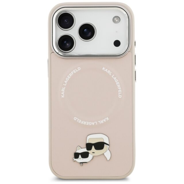 Karl Lagerfeld Karl & Choupette Pins MagSafe Case for iPhone 17 Pro Pink - imagine 3