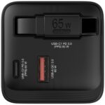 Verbatim Charger GaN 65W 2xUSB-C/USB-A + EU/UK/US Adapter black 32217 - imagine 4