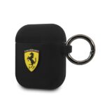Ferrari FESACCSILSHBK AirPods Cover Black Silicone
