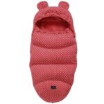 Extralink Baby Sleeping Bag for Stroller, Car Seat, and Sled - Insulated with Ears, Fleece, 100cm - imagine 4