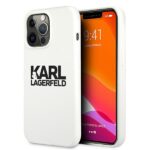 Karl Lagerfeld KLHCP13LSLKLWH iPhone 13 Pro / 13 6,1" Silicone Stack Logo white