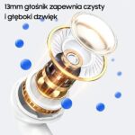 USAMS Bluetooth 5.2 TWS NX10 Series dual mic wireless earphones white BHUNX02 - imagine 7