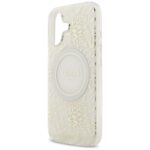 Guess IML Flowers Electro Pearl Strap MagSafe case for iPhone 17 white - imagine 6