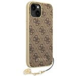 Guess GUHCP14SGF4GBR iPhone 14 / 15 / 13 6.1" brown hardcase 4G Charms Collection - imagine 3
