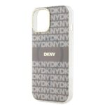 DKNY DKHMP15SHRHSEE iPhone 15 / 14 / 13 6.1 inch beige hardcase IML Mono & Stripe MagSafe - imagine 6