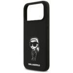 Case Karl Lagerfeld Silicone Karl Sketch & Logo MagSafe for iPhone 17 Pro Max black - imagine 6