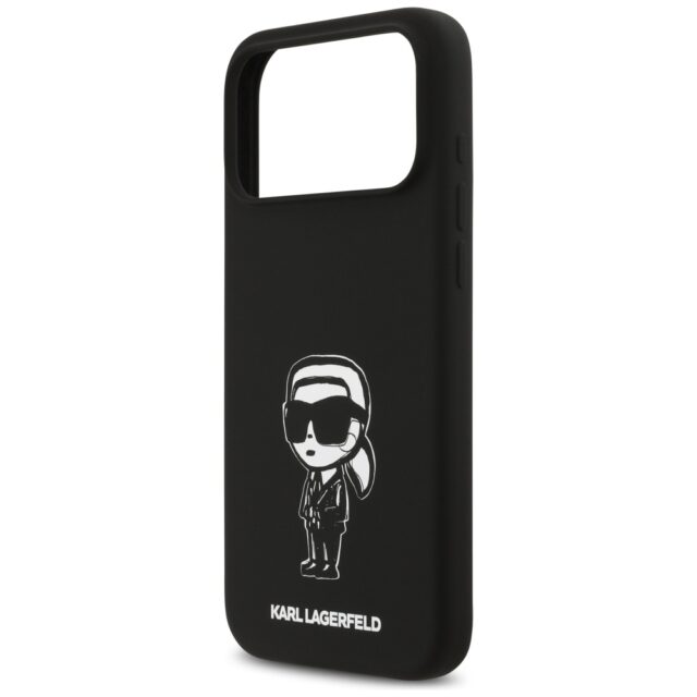 Case Karl Lagerfeld Silicone Karl Sketch & Logo MagSafe for iPhone 17 Pro Max black - imagine 6
