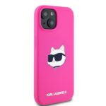 Karl Lagerfeld KLHMP15SSCHPPLF iPhone 15 / 14 / 13 6.1" fuschia hardcase Silicone Choupette He - imagine 4