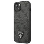 Guess GUHCP13MP4TPK iPhone 13 / 14 / 15 6.1" black hardcase 4G Triangle Logo Cardslot - imagine 2