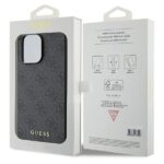 Guess GUHCP15XG4GFGR iPhone 15 Pro Max 6.7" grey hard case 4G Metal Gold Logo - imagine 8