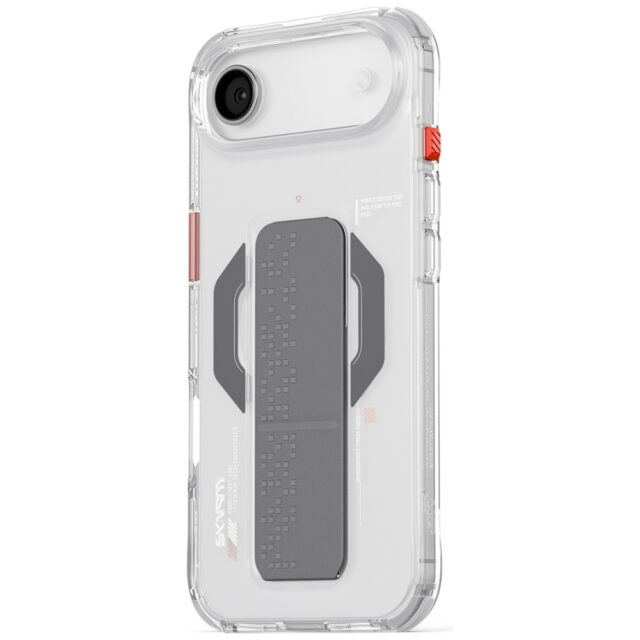 Skinarma Haxa Case for iPhone Air Magnetic Charging + Grip Stand Transparent - imagine 2