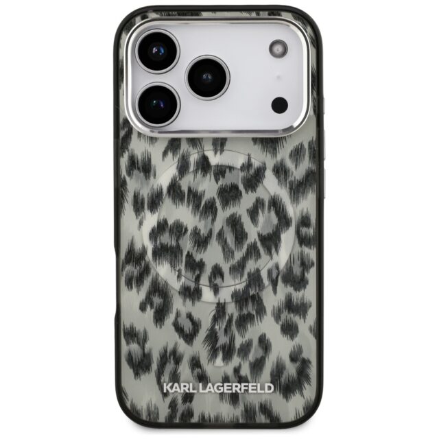 Karl Lagerfeld IML Leopard Pattern MagSafe Case for iPhone 17 Pro Brown - imagine 3
