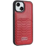 Audi Synthetic Leather MagSafe iPhone 15 Plus / 14 Plus 6.7" red hardcase AU-TPUPCMIP15M-GT/ - imagine 6
