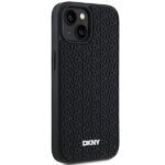 DKNY DKHCP15S3DRPWK iPhone 15 / 14 / 13 6.1" black hardcase 3D Rubber Repeat Pattern - imagine 4