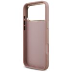 Guess Fixed Glitter Big 4G Metal Frame Case for iPhone 17 Pro Max Pink - imagine 7