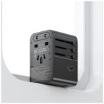 Travel Charger Adapter  USAMS CC310 3xUSB-C 70W 4in1 US/AU/EU/UK black - imagine 4