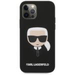Karl Lagerfeld KLHCP12MSLKHBK iPhone 12/12 Pro 6,1" black hardcase Silicone Karl`s Head - imagine 3