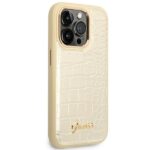 Guess GUHCP14LHGCRHD iPhone 14 Pro 6,1" gold hardcase Croco Collection - imagine 4