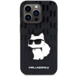 Karl Lagerfeld KLHCP14XSAKHPCK iPhone 14 Pro Max 6.7" black Saffiano Monogram Choupette - imagine 3