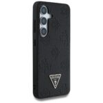 Case Guess Grained Hot Stamp Peony Pattern Triangle Logo MagSafe to Samsung Galaxy S25 black - imagine 4