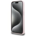 Case Karl Lagerfeld Silicone Shadow Metal Initial MagSafe for iPhone 15 pink - imagine 5