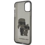 Karl Lagerfeld KLHCN61HNKCTGK iPhone 11/ Xr 6,1" black hardcase Gliter Karl&Choupette - imagine 7