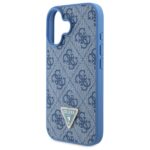 Guess GUHCP16SP4TDSCPB iPhone 16 6.1" blue hardcase Leather Metal Logo Strass Crossbody - imagine 6