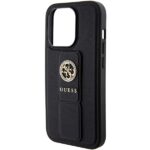 Guess GUHCP15LPGSSADK iPhone 15 Pro 6.1" black hardcase Grip Stand 4G Saffiano Strass - imagine 5