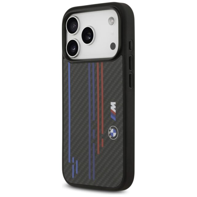 Case BMW M Kevlar Lines & Logo MagSafe for iPhone 17 Pro black - imagine 2