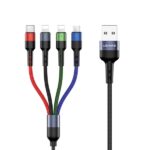 USAMS Braided U26 4-in-1 Cable 3m 2A Fast Charge (2xLightning/microUSB/USB-C) SJ413USB01 (US-SJ413)