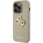 Guess GUHCP15LPSP4LGD iPhone 15 Pro 6.1" gold hardcase Perforated 4G Glitter - imagine 2