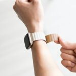 Araree Silicone Link Apple Watch Strap 38/40/41mm Pink-Khaki AR70-01908B - imagine 5