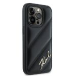 Karl Lagerfeld KLHCP13LPQDSMGK iPhone 13 Pro / 13 6.1" black hardcase Diagonal Quilted Script - imagine 4