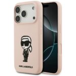 Case Karl Lagerfeld Silicone Karl Sketch & Logo MagSafe for iPhone 17 Pro Max pink