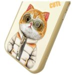 Nimmy case iPhone 15 6.1" khaki Cool&Cute 2.0 Cat - imagine 10
