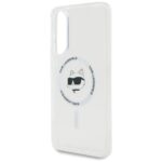 Case Karl Lagerfeld Button Choupette Head Printed Logo MagSafe for Samsung Galaxy S25 Edge white - imagine 6