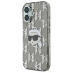 Karl Lagerfeld KLHCP16SHKLPKHK iPhone 16 6.1" black hardcase IML Karl Head Electroplated - imagine 2