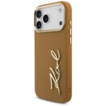 Karl Lagerfeld Karl Script Logo Case for iPhone 17 Pro Max Brown - imagine 2