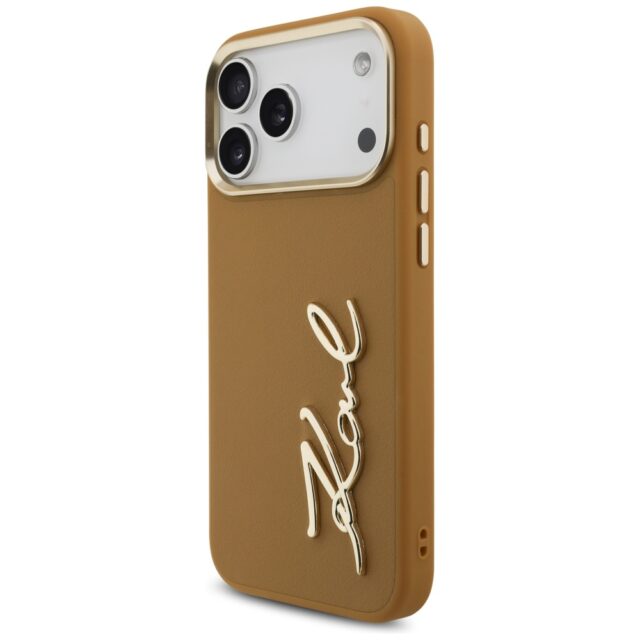 Karl Lagerfeld Karl Script Logo Case for iPhone 17 Pro Max Brown - imagine 2