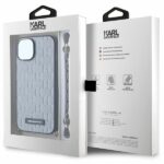 Karl Lagerfeld KLHCP14SSACKLHPG iPhone 14 / 15 / 13 6.1" silver hardcase Saffiano Monogram Ch - imagine 7