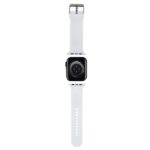 Karl Lagerfeld Pasek KLAWMSLKCNH Apple Watch 38/40/41mm white strap 3D Rubber Karl&Choupette He - imagine 2