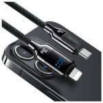 USAMS USB-C to Lightning Cable 30W 1.2m Digital Display Zinc Alloy Fast Charging Data Cable HX Seri - imagine 4