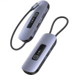 USAMS Adapter HUB 6in1 2xUSB 3.0/TF/SD/USB-C/HDMI PD100W gray/tarnish SJ642HUB01 (US-SJ642)