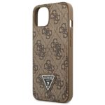 Guess GUHCP13MP4TPW iPhone 13 / 14 / 15 6.1" brown hardcase 4G Triangle Logo Cardslot - imagine 6