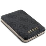 Guess Induction Powerbank 15W GUPB5FP4EMGK 5000mAh black 4G Leather Metal Logo MagSafe - imagine 3