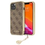 Guess GUHCP13MGF4GBR iPhone 13 / 14 / 15 6,1" brown hardcase 4G Charms Collection
