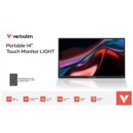 Portable Touch Monitor Verbatim LIGHT 14" FHD with 5000mAh Power Bank black 32088 - imagine 8