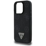 Case Guess Grained Hot Stamp Peony Triangle Logo MagSafe for iPhone 16 Pro black - imagine 6